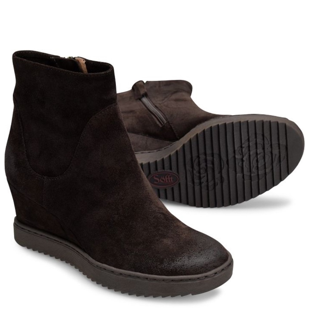 Sofft Shary Dark Brown Wedge Bootie